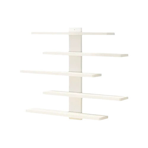 Wandgemonteerde houten plank organizer 37x37cm wit