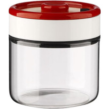 Glazen koffiebus van 1,2 liter (42 oz), luchtdicht met deksel met drukknop.