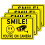 Πακέτο 4 πινακίδων Smile You're On Camera από αλουμίνιο 8" x 12" 1