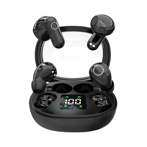 Oversættelsesørepropper – Real-Time144Languages Bluetooth-oversætterørepropper med HD-lyd, over-ear-pasform, oversættelsesheadset til
