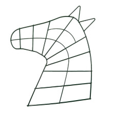Couronne de tête de cheval avec cadre en métal, cercle floral, décoration pour mariage, Saint-Valentin et autres fêtes.