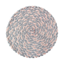 Household Thermal Insulation Placemat, Non-Slip Washable Table Mat for Indoor and Outdoor Use, Woven Bowl Mat and Coaster, 1 PCS Dish Mat