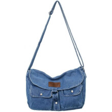 Rifľová kabelka cez rameno, modrá džínsová hobo taška, retro džínsová veľká crossbody taška pre ženy a mužov