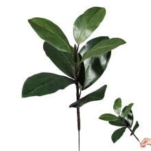 Realistiska konstgjorda magnoliabladgrenar, konstgjorda gröna plockar för vasdekoration i hemmet/kontoret