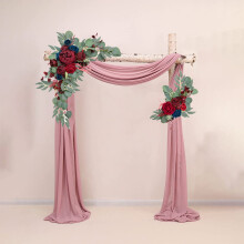Arche artificielle de bienvenue fleurie, linteau floral, fleur artificielle pour la décoration de mariage, fête, entrée et événement.