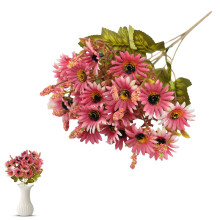 Bouquet artificiel de chrysanthèmes et d'hortensias – Fleurs artificielles de style européen pour salon, entrée, décoration de mariage