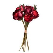 Bouquet de pivoines artificielles de 40 cm (16 pouces) en soie, décoration intérieure, 6 grands boutons et 3 petits, centre de table pour mariage