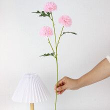 1 st konstgjorda krysantemumbollblommor för gör-det-själv-bröllopsbuketter, bruddusch, hem och trädgård – kompatibel med standarddekor