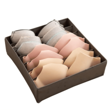 Organisateur de tiroir pliable pour soutien-gorge (bonnet AC), boîte de rangement en tissu durable avec séparateurs pour culottes, sous-vêtements,