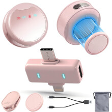 Draadloze dasspeldmicrofoons compatibel met iPhone/Android/iPad, 2,4 GHz, ruisonderdrukking, magnetische clip, bereik van 40 meter