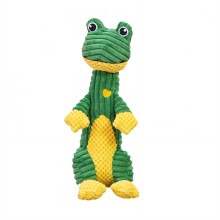 Juguete masticable con forma de rana para perros que mastican con fuerza.