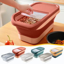Airtight Dog Food Storage Container with Wheels & Hinged Lid, Large Foldable Bin for Dry Kibble – Compatible with Bulk & Multi-Pet Needs