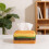 Hamburgerformad näsduksask gul PVC 1-pack 3