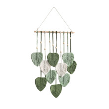 Sunxin Hangs Handmade Macrame Wall Hanging Leaves Large Boho Tapestry Chic Yarn Woven Art Decor for Nursery Bedroom and Living Room, A Pendant