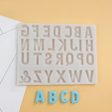 Moules à gâteaux en silicone en forme de lettres de l'alphabet (26 lettres blanches)