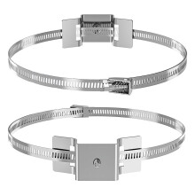 Verstelbare metalen bevestigingsbeugel voor borden, geschikt voor palen van 10-38 cm, compatibel met propaan-/expansietanks en boilers, inclusief 2