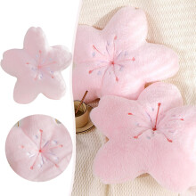 Kirschblüten-Plüschkissen für Sofa oder Sessel, Rosa