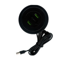 Inbyggd USB-port för skrivbord Lämplig för sängskåp Mobiltelefoner Multifunktionell soffa Möbel Laddningsuttag