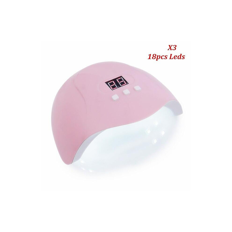 36W UV LED Nail Lamp with 18 LEDs, 30/60/90s Timer