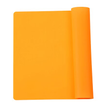 Large Silicone Kitchen Mats (11.7"x11.7") – Nonstick, Nonskid, Heat-Resistant Counter Protectors & Baking Placemats, Orange