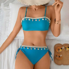Active Swim bikiniset, enkel och solid design, ger skydd och stöd för simningar eller lek i vågorna. Cyan M