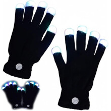 Mănuși tricotate cu lumină LED pentru deget, reîncărcabile prin USB