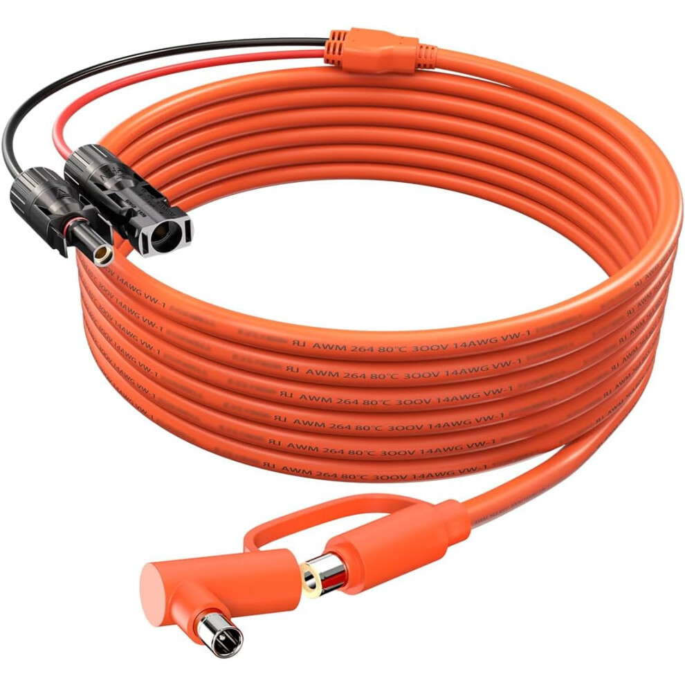Solar Connector To Dc 8Mm Adapter Cable (2M, 12Awg+14Awg) Compatible With Jackery Explorer 160/240/500/1000, Gz, Yeti, Bluetti 9425574077806