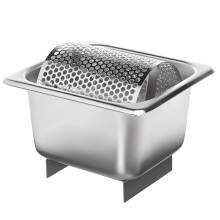 Outil à beurrer en acier inoxydable avec support et bande adhésive, idéal pour les cuisines, les boulangeries et un usage domestique.