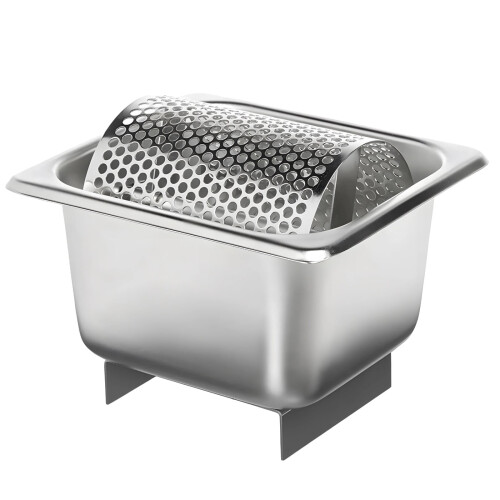 Rullo per burro in acciaio inox con base