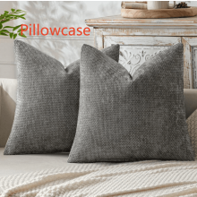 Housse de coussin en velours - Décoration unie automne-hiver | Coussin doux et chaud pour canapé, salon, chambre et bureau | Housse amovible et