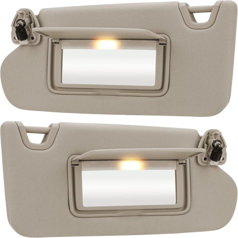 Sun Visor Replacement For Nissan Altima 2013Â2018 (No Sunroof), Compatible With 96400-3Ta2a & 96401-3Ta2a Beige 9071309991086