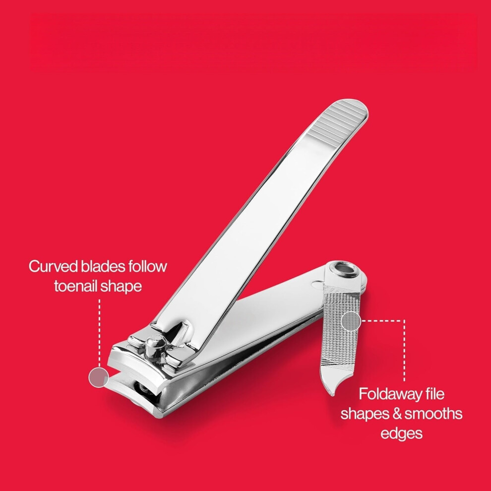 Toenail Clipper with File Curved Blades 1 Piece