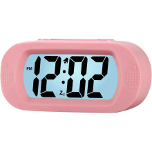 Kids Alarm Clock Large Digital LCD Travel Alarm Clocks with Snooze and Night Light - Ascending Sound and Handheld Size - Best Gift for Kids (Yellow)