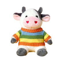 Pelúcia de vaca de 23 cm (9 polegadas) multicolorida