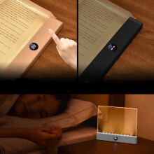 Lampe de lecture LED transparente avec commande tactile et USB-C