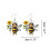1 ζευγάρι ακρυλικά σκουλαρίκια Little Bee με πρωτότυπο σχέδιο που κρατούν ηλιοτρόπια 8