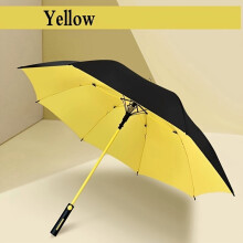 Extra-Large Golf Umbrella with Long Handle - Heavy-Duty Automatic Open/Close, 8-Rib Windproof Umbrella, One-Touch Button Operation, & Yellow Design