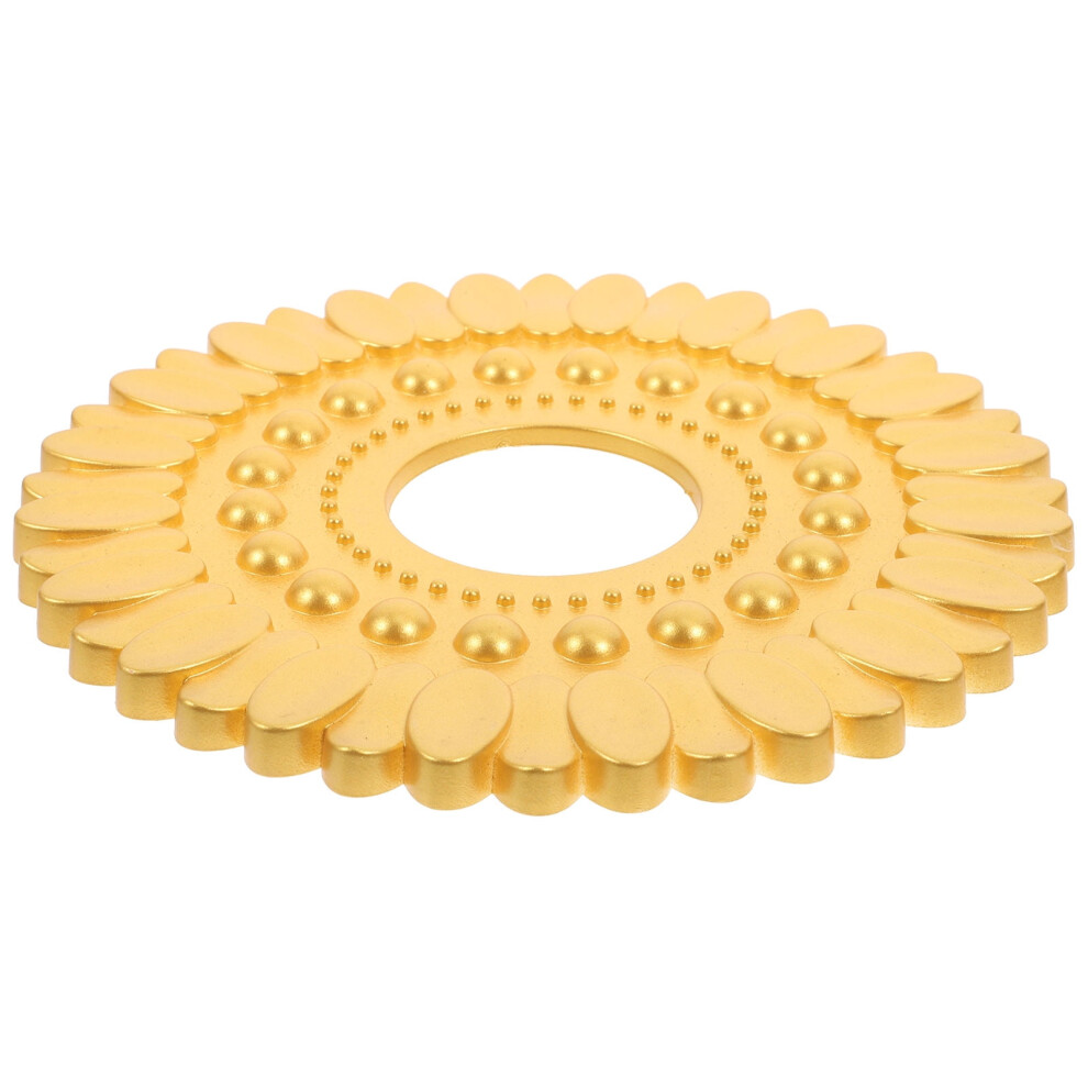 Versatile Golden Ceiling Medallion With Plaster Effect For Ceiling Light And Fan Mounting 9425574077769