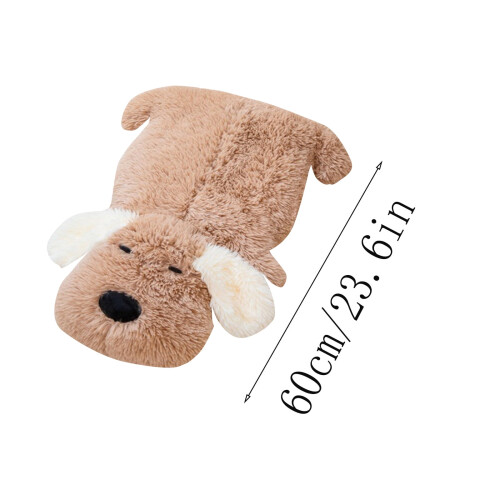 Lying Down Dog Plush Toy 23.6 Inch Soft Stuffed Pillow 2