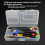 Clear Plastic Toolbox Storage Case Double Layer Storage Tray Visible Compartments Lightweight Repair Kit Carriers 4