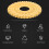 Versatile Golden Ceiling Medallion with Plaster Effect for Ceiling Light and Fan Mounting 3
