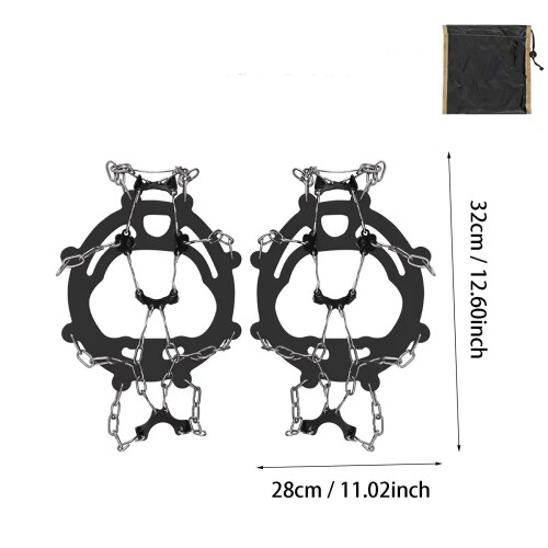 Ice Cleats for Shoes 8-Spike Universal Fit 2