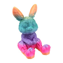 Osterhasen-Deko-Set, 1 Packung mit verschiedenen Hasenfiguren aus Kunstharz, niedliche Frühlings-Tischdekoration, Regaldekoration & Ostergeschenk,