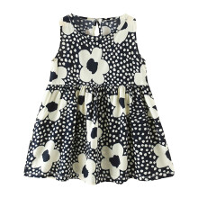 Kjole til småbørnspiger, forår, sommer, ny, vest, blomsterprint, moderigtige prinsessekjoler, størrelser 1-8 år