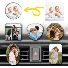 Clip de grille d'aération personnalisé avec photo – Cristal