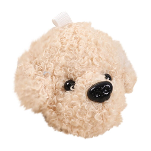 Mini peluche chiot 7 cm beige