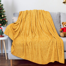 Plaid en polaire douce pour canapé et lit – Texture gaufrée confortable, léger et utilisable en toutes saisons, 100 x 150 cm