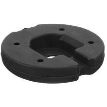 Socle de lampadaire en caoutchouc noir avec châssis lesté robuste pour lampes de bureau et sur pied