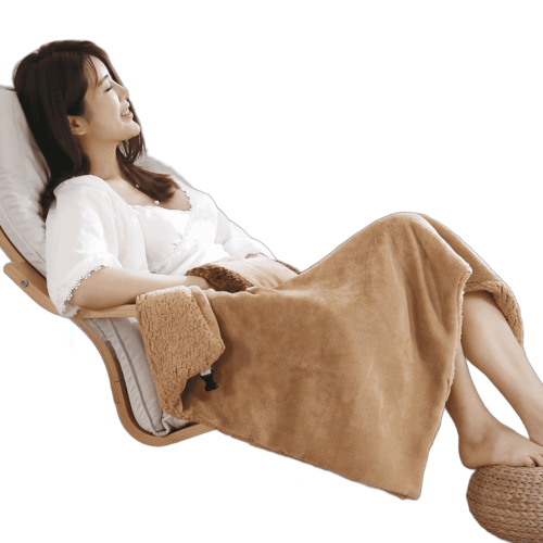 Electric Blanket Queen Size Dual-Layer Light Brown