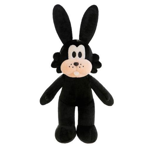 Schwarzes Retro-Weihnachtsplüschtier – Weiche Stofftierpuppe
